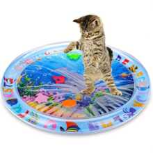 Thickened Water Sensor Play Mat For Pets, 2024 New Sensory Water Play Mat For Cats, Cooling Mat For Cats, Water Sensor Mat For Cats Dogs Cool Comfort Inflatable Tummy Time Water Mat