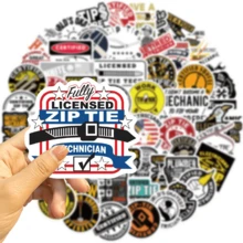 65 piezas Pegatinas de técnico, mecánico, electricista, pegatinas de vinilo impermeables, regalos de dibujos animados para botellas de agua, cuadernos, portátiles, parachoques, botellas de agua, computadoras, teléfonos, cascos y calcomanías - Multicolor - Ver 3