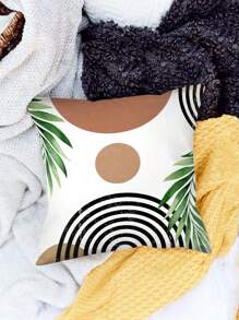 4 Cái/bộ Vỏ Gối Phong Cách Boho, Vỏ Gối Trang Trí Họa Tiết Hoàng Hôn Trừu Tượng Trang Trại Cho Ghế Sofa, 17.7x17.7 Inch, Chỉ Có Vỏ - Nhiều màu - Xem 4