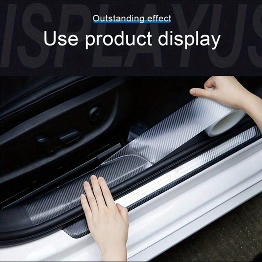 3m Carbon Fiber Car Door Sill Protector, Bumper Guard, Rear Trunk Lid