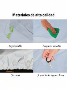 Funda Cubierta Impermeable Para Auto Protección Contra Lluvia Y Polvo Talla Grande - Gris - Ver 5