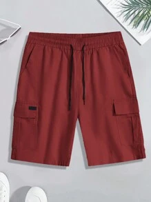 Classic Cargo Shorts For Men, Casual Multi-Pocket Waist Drawstring Cargo Shorts, Suitable For Outdoor Wear In Summer