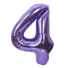 1pc Purple 40-Inch Digit Number Aluminum Foil Balloon For Birthday Party Decoration, Indoor/Outdoor Anniversary Celebration, Graduation Season And Wedding Celebration, Back To School Valentine Day