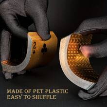 1 Deck Of PVC Playing Cards - Universal Waterproof 24K Gold Foil Plastic Playing Card Set, Collection And Card Game, Great For Magic, Water Trick Games And Parties - Multicolor - View 7