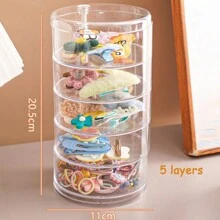 1 Miếng Có thể xoay Nhiều Lớp Phụ kiện tóc Hộp đựng Hộp trữ Đối với Ghim cài tóc , Băng tóc , - Trong sáng - Xem 7