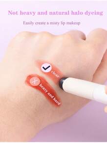 Silicone Lip Makeup Brush With Cap, Soft And Portable, Round-Tip For Lipstick, Lip Gloss And Concealer - White - View 4