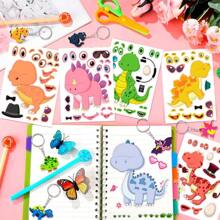 FRUITFUL PARTY Dinosaur Party Favors 96pcs All-In-One Dinosaur Birthday Party Favors Set - Dino Party Favor Bags Keychains Stampers Stickers Toys Clap Bracelets Etc Dinosaur Birthday Party Supplies
