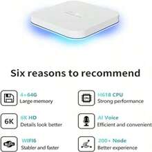 Unblock Technology UBOX 11 11th Generation TV Box Android 12 Quad Core Processor Supports 4K Resolution - trắng - Xem 5