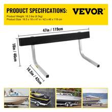 Boat Trailer Guide-Ons  2 PCS Rustproof Steel Trailer Guide Ons  Trailer Guides With Carpet-Padded Boards  Mounting Parts Included  For Ski Boat  Fishing Boat Or Sailboat Trailer - Black - View 5