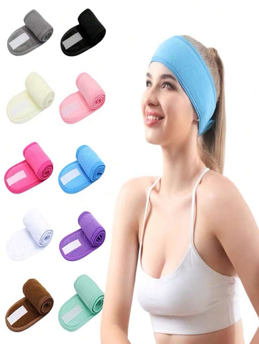 Tiara For Hair With Aesthetics For Cleaning/Makeup/Skin Care - Màu xanh nhạt - Xem 1