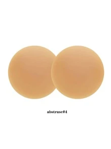 1 对 8CM 凝胶固体硅胶乳胶贴防滑透气隐形乳房贴防点乳晕贴 7 种颜色可重复使用可清洗 - 彩色 - 查看 16