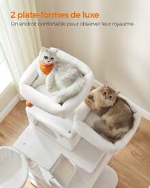 Feandrea Cat Trees & Condos - 白色 - 查看 3