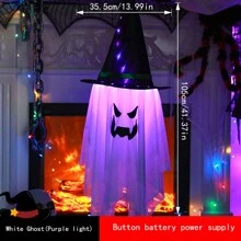 Trang trí tiệc hóa trang Halloween - Đầu lâu, Ma, Nghĩa địa, Dơi, Nhện, BOO Mũ trẻ em Halloween vui vẻ, Dây đèn LED ma, Mũ phù thủy có đèn nhiều màu Trang trí phòng Halloween Trang trí vườn Halloween làm quà tặng Trang trí ngày lễ tiên Trang trí lễ hội - Nhiều màu - Xem 11