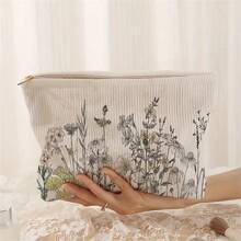 Túi đựng đồ trang điểm bằng vải nhung họa tiết thực vật, Túi đựng mỹ phẩm có khóa kéo nhẹ Phong cách ngọt ngào Dụng cụ sắp xếp đồ dùng vệ sinh đa năng, Quà tặng cho các bạn gái Phụ nữ Bạn bè cho trường học Túi mỹ phẩm Trở lại Đồ dùng học tập Hộp đựng mỹ phẩm Đồ dùng học tập Túi sắp xếp Đồ dùng trong phòng - Nhiều màu - Xem 8
