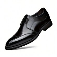 Mens Dress Shoes Modern Classic Slip On Oxfords Formal Casual Business Wedding Work - Black - View 3