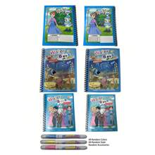 Livro de pintura mágica com água para decoração de Natal, brinquedos Montessori, livro de colorir reutilizável, livro de desenho mágico com água, livro de brinquedos educativos (todos os acessórios estão em cores e estilos aleatórios), escritório, escola, desenho, aluno, marcadores, papelaria, meninos, meninas, material escolar, material escolar, aquarela, brinquedos para meninos e crianças, brinquedos infantis, volta às aulas