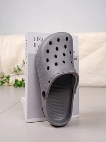 Women's Casual Breathable Perforated Slip-On Slippers For Indoor/Outdoor, House, Garden, Walking, Everyday Wear, Soft & Durable, Suitable For 4 Seasons