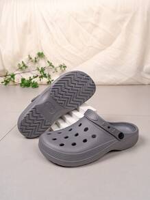 Women's Casual Breathable Perforated Slip-On Slippers For Indoor/Outdoor, House, Garden, Walking, Everyday Wear, Soft & Durable, Suitable For 4 Seasons