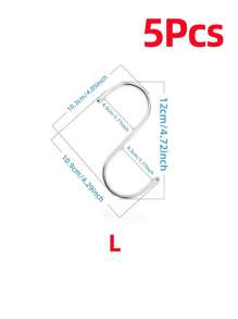 5pcs S-shaped Hook - Silver - View 8
