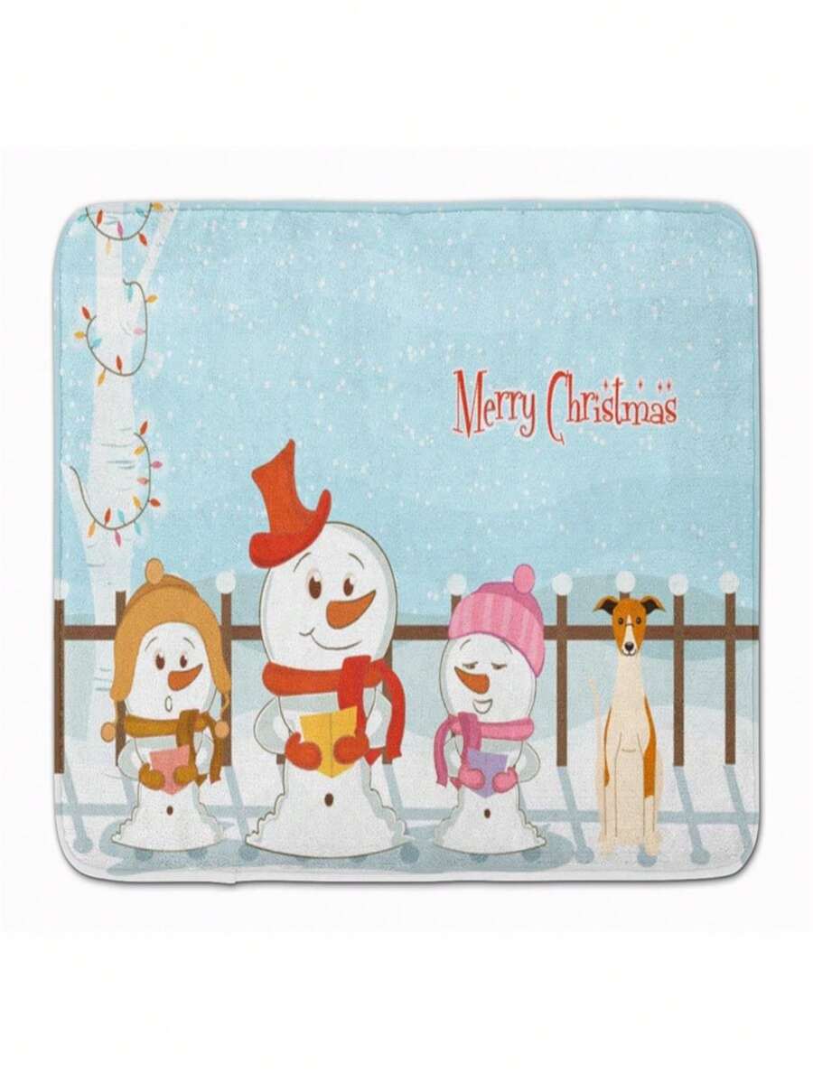 Merry Christmas Carolers Whippet Machine Washable Memory Foam Mat - Nhiều màu - Xem 1