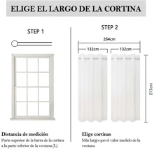Cortinas Translucidas Equilibrar La Privacidad y La Luz, Cortinas Transparentes para Recamara y Sala Ligero Vertical con Ojales en La Parte Superior, 2 Paneles, Blanco - 132*241 - Ver 7