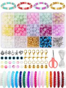 700 Chiếc 28 Màu 8 Mm Thủy Tinh Hạt Hạt Vòng Tay Làm Bộ, hạt Các Loại Bộ Dành Cho Người Lớn Trang Sức Làm Thủ Công DIY Quà Tặng - hạt trang trí - Xem 15