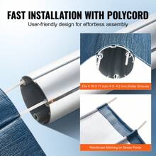 RV Awning Fabric Replacement  12 2  Fabric Length For 13  Awning  Heavy Duty 3-Ply 16oz PVC Camper Awning Fabric  Waterproof & UV Protection Outdoor Canopy For RV  Trailer  Motorhome  Blue Fade - 藍色 - 查看 3