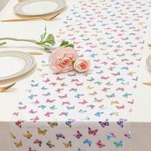 Butterfly Table Runner Butterfly Decorations Rectangle Butterfly Table Runner Cover Butterfly Party Decorations For Birthday Wedding Theme Party Supplies,Party Decorations - Multicolor - View 1
