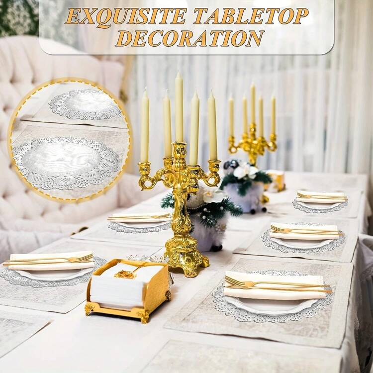 100pcs Silver Floral Pattern Paper Liners, Round Shape Greaseproof Food Wrapping Papers For Baking, Dining, Bbq, Festival Decor Air Fryer Kitchen Air Fryer Liners Air Fryer Paper Airfryer Air Frier - Silver - View 6