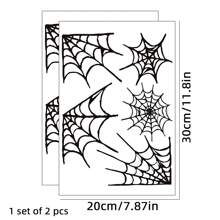 2pcs Halloween Pumpkin & Spider Web Decoration Stickers, Suitable For Smooth Surfaces Like Windows, Walls, Etc. - Multicolor - View 11