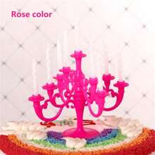 1 套/10 件，烛台烛台生日蛋糕装饰蜡烛纸杯蛋糕装饰烛台适用于婚礼生日派对用品桌面装饰家居装饰房间装饰节日装饰 - 彩色 - 查看 11