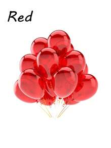 10 piezas de globos de látex brillantes de 12 pulgadas de colores para decoración de fiestas de cumpleaños y bodas, globos inflables coloridos - Multicolor - Ver 4