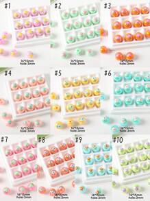 Hand-Painted Beads, Flower Series Round Beads, Acrylic Creative Beads, Variety Of Elegant And Cute Colors Suitable For Festivals, Gifts, Matching Accessories, And Daily DIY - Hand Painted Flower Beads - View 8