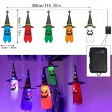 Trang trí tiệc hóa trang Halloween - Đầu lâu, Ma, Nghĩa địa, Dơi, Nhện, BOO Mũ trẻ em Halloween vui vẻ, Dây đèn LED ma, Mũ phù thủy có đèn nhiều màu Trang trí phòng Halloween Trang trí vườn Halloween làm quà tặng Trang trí ngày lễ tiên Trang trí lễ hội - Nhiều màu - Xem 13