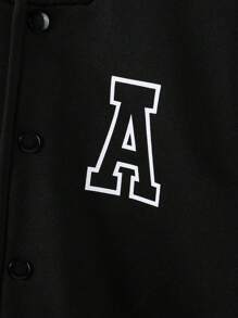 2pcs/Set Tween Boys Baseball Jacket And Jogger Pants Back To School Outfit - Spring/Autumn