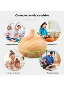 Difusor De Aroma Eléctrico De 550ml + 12Aceites Esenciales - Amarillo Mostaza - Ver 2