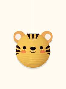 3 piezas de linternas de papel con diseños de animales de dibujos animados, linternas colgantes de papel con tigre, león y oso de la selva para fiestas de cumpleaños, decoración de baby shower, Navidad