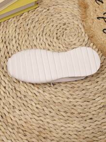 Giày thể thao cổ điển có dây buộc mũi tròn dành cho trẻ em hàng ngày, thể thao, ngoài trời, mùa thu và mùa hè - trắng - Xem 9