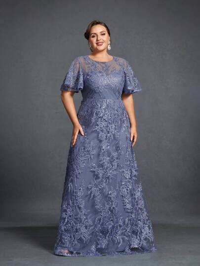 大码新娘妈妈礼服优雅连衣裙