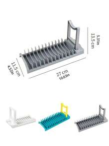 1入組碗碟架，家居創意可收縮碗碟瀝乾架，多功能可折疊碗碟架，可存放碗碟和筷子，廚房收納組織，廚房用品 - 廚房瀝水架 - 查看 3