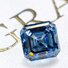 1 pieza Moissanita premium de fantasía asimétrica azul VVS de alta calidad, piedra preciosa suelta para montaje de joyas de pendientes