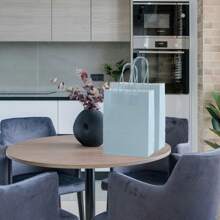 5/12 Stücke hellblaue Kraftpapiertüten für Lebensmittel zum Mitnehmen, Backen, Kleidung, Geschenke, Einkaufen - helles Hellblau - Übersicht 4