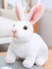 16cm/6.29inch Realistic Rabbit Plush Toy Cute Lifelike Bunny Stuffed Animlas Dolls Plushies Photos Props Rabbit Simulation Rabbit Toy Model Kids Birthday Gifts Home Decoration - Multicolor - View 9