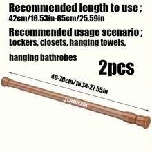 FEPK 2 件多功能伸缩杆浴帘支撑底座、鞋柜窗帘杆支架、可调节免钉浴帘支撑架、壁挂式窗帘挂钩、毛巾杆支架挂钩、厨房浴室卫生间卧室客厅配件家居浴室装饰秋季装饰浴室配件返校