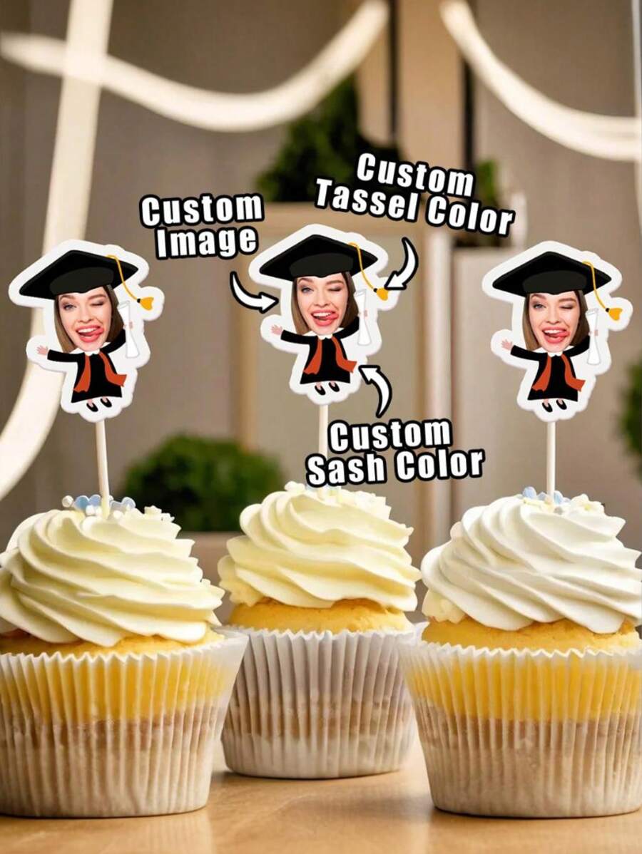 1 phụ kiện trang trí bánh kem hình mặt người theo yêu cầu, trang trí bánh kem chủ đề tốt nghiệp, phụ kiện trang trí bánh kem hình mặt người cá nhân hóa, quà tặng tốt nghiệp, quà tặng tinh tế, lý tưởng cho sinh nhật, lễ kỷ niệm, tốt nghiệp hoặc tiệc tùng, món quà tốt nhất cho bạn gái, bạn trai, bạn thân, bạn cùng lớp. - Nhiều màu - Xem 1