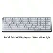 NACODEX - 铝合金机械键盘垫片98配铝陀螺超触有线AC100海盐开关白色磨砂版DIY - 白色 - 查看 3