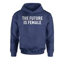 The Future Is Female Feminism  Youth-Sized Hoodie - Hot Pink - View 5