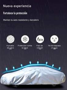 Funda Cubierta Impermeable Para Auto Protección Contra Lluvia Y Polvo Talla Grande - Gris - Ver 2