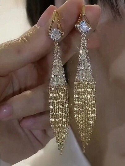 1pair Wheat Ear Earrings, Suitable For Women Party/Evening Wear, Fashionable Jewelry Halloween