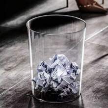 透明垃圾桶适用于家庭、厨房、办公室、卧室、浴室多用途储物桶 - 無色 - 查看 10